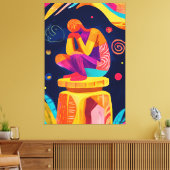 Vivid Fauvist Vision des Denkers Leinwanddruck (Insitu (Wohnzimmer))