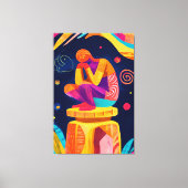Vivid Fauvist Vision des Denkers Leinwanddruck (Vorderseite)