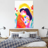 Vivid Fauvist Vision des Kusses Leinwanddruck (Insitu (Schlafzimmer))