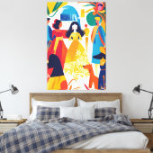 Vivid Fauvist Vision von Las Meninas Leinwanddruck (Insitu (Schlafzimmer))