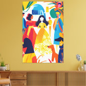 Vivid Fauvist Vision von Las Meninas Leinwanddruck (Insitu (Wohnzimmer))