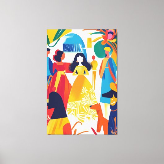 Vivid Fauvist Vision von Las Meninas Leinwanddruck (Vorderseite)