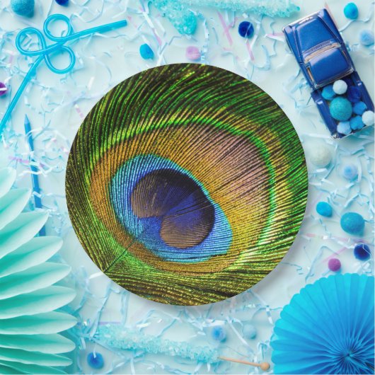 Vivid Feather Pappteller (Party)
