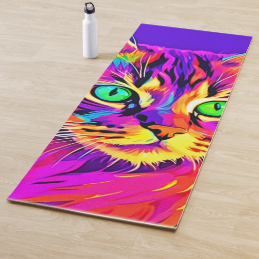 Vivid Feline Design Yogamatte (Beispiel)