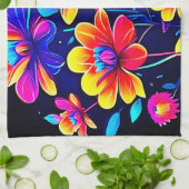 Vivid Floral Bouquet Geschirrtuch (Gefaltet)