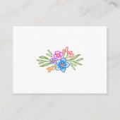 Vivid Floral Fiesta Diaper Raffle Dusche Begleitkarte (Rückseite)