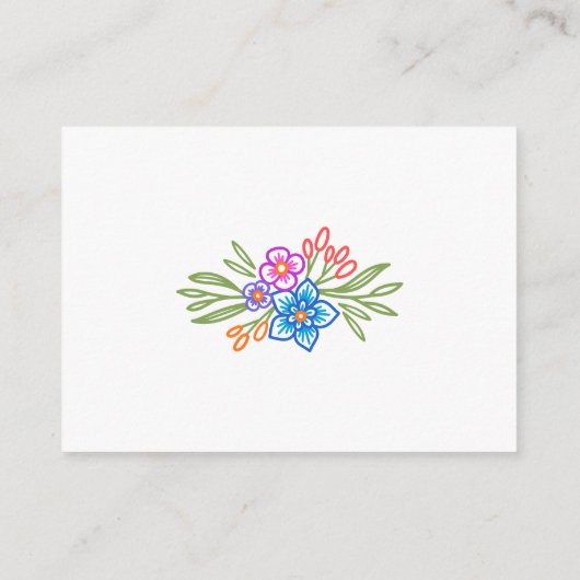 Vivid Floral Fiesta Diaper Raffle Dusche Begleitkarte (Rückseite)