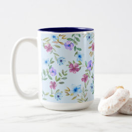Vivid Floral Garden Zweifarbige Tasse