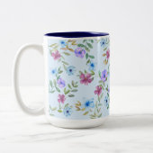 Vivid Floral Garden Zweifarbige Tasse (Links)