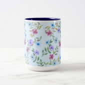 Vivid Floral Garden Zweifarbige Tasse (Mittel)