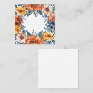 Vivid Floral Watercolor Rahmen Mitteilungskarte