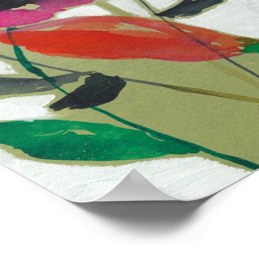 Vivid Flowers I Poster (Ecke)