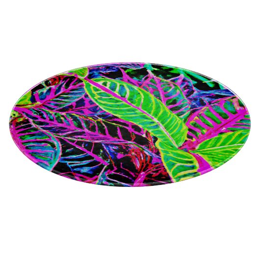 Vivid Foliage Elegance Muster Schneidebrett (Ecke)