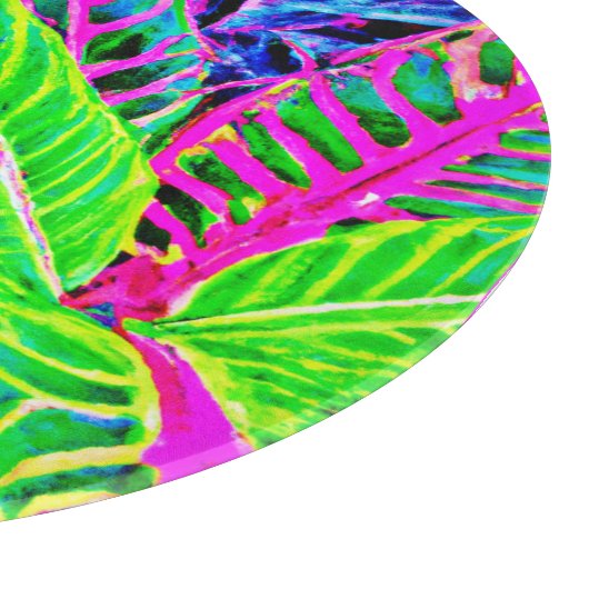 Vivid Foliage Elegance Muster Schneidebrett (Ecke)