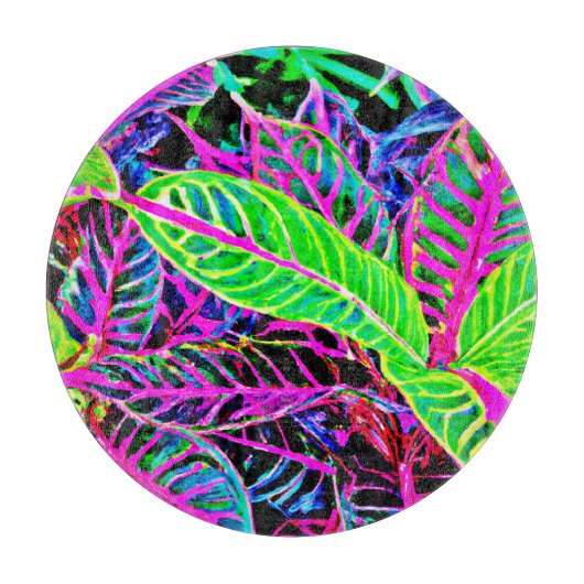 Vivid Foliage Elegance Muster Schneidebrett (Vorderseite)