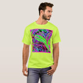 Vivid Foliage Elegance Muster T-Shirt (Vorne ganz)