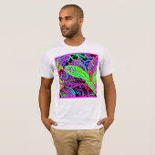 Vivid Foliage Elegance Muster T-Shirt (Vorne ganz)