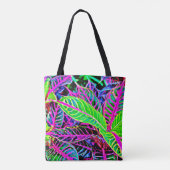 Vivid Foliage Elegance Muster Tasche (Rückseite)