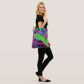 Vivid Foliage Elegance Muster Tasche (Am Model)