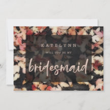 Vivid Foliage | Fall Wood Bridesmaid Vorschlagskar