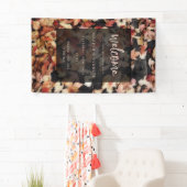 Vivid Foliage | Herbstlaube & Dunkles Holz Willkom Banner (Insitu)