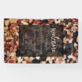 Vivid Foliage | Herbstlaube & Dunkles Holz Willkom Banner (Horizontal)