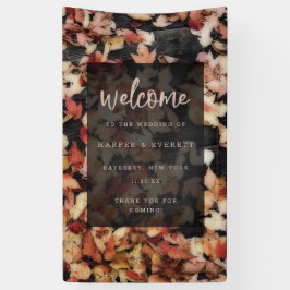 Vivid Foliage | Herbstlaube & Dunkles Holz Willkom Banner