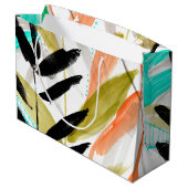 Vivid Fronds II Große Geschenktüte (Rückseite Schrägansicht)