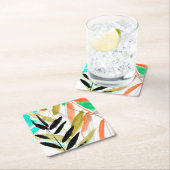 Vivid Fronds II Rechteckiger Pappuntersetzer (Vor Ort)