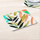 Vivid Fronds II Rechteckiger Pappuntersetzer (angewinkelt)