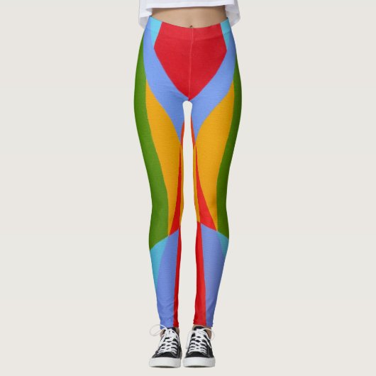 Vivid Fusion Abstract Leggings (Vorderseite)