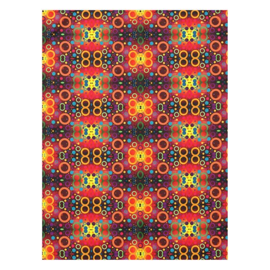 Vivid Futuristic Abstrakt Urban Trend Geometric Tischdecke (Vorderseite)