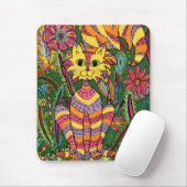 Vivid Garden Cat 2 Mousepad (Mit Mouse)