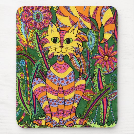 Vivid Garden Cat 2 Mousepad (Vorne)