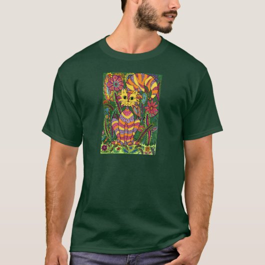 Vivid Garden Cat 2 T-Shirt (Vorderseite)