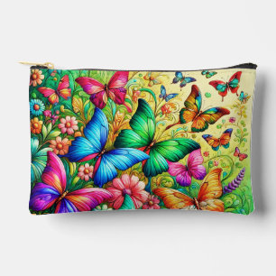Vivid Garden Schmetterlinge farbenfrohe Flora Zubehörtasche