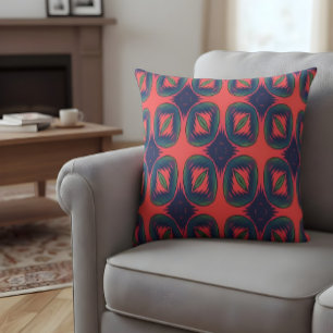 Vivid Geometric Abstrakt Pattern Kissen