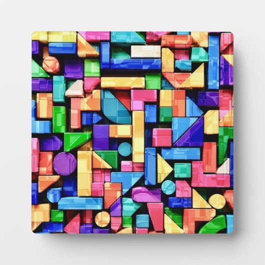 Vivid Geometric Flow Fotoplatte (Vorderseite)