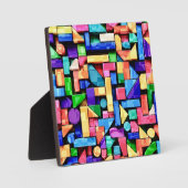 Vivid Geometric Flow Fotoplatte (Vorderseite)
