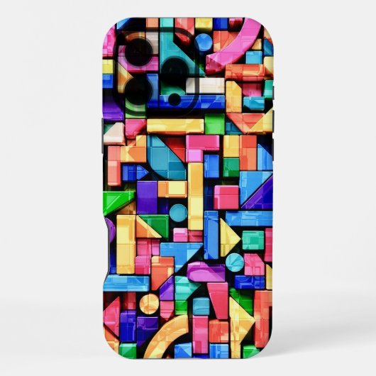 Vivid Geometric Flow iPhone Hülle (Rückseite)