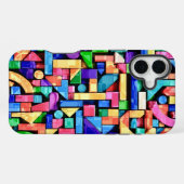 Vivid Geometric Flow iPhone Hülle (Rückseite (Horizontal))