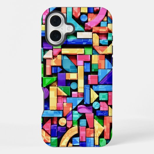 Vivid Geometric Flow iPhone Hülle (Rückseite)