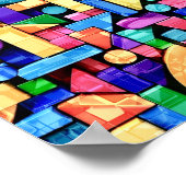 Vivid Geometric Flow Poster (Ecke)