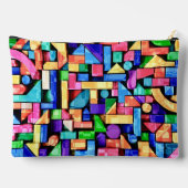 Vivid Geometric Flow Zubehörtasche (Rückseite)