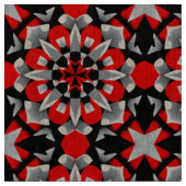 Vivid Geometric Mandala Design mit rot, schwarz Stoff (Nahaufnahme)