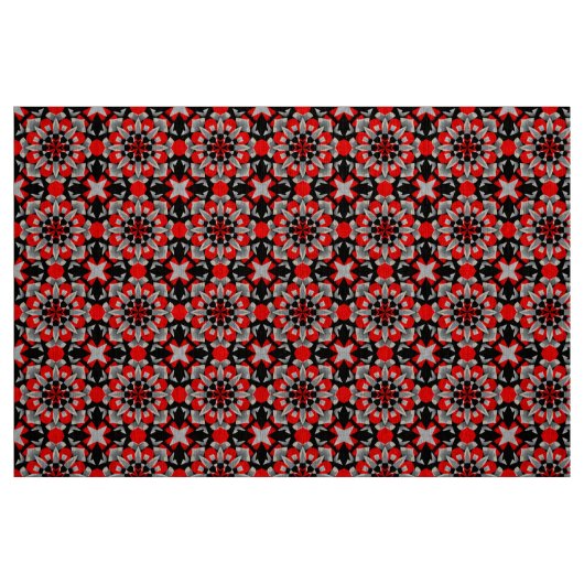 Vivid Geometric Mandala Design mit rot, schwarz Stoff (Fat Quarter (45,7 x 55,9 cm))