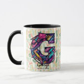 Vivid Geometric Monogram Tasse - G for George (Links)