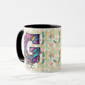 Vivid Geometric Monogram Tasse - G for George (Vorderseite Links)