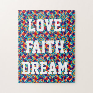 Vivid Geometric Trippy, mehrfarbig, energetisch Puzzle