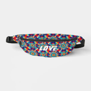 Vivid Geometric Trippy-mehrfarbiges Fraktal Bauchtasche